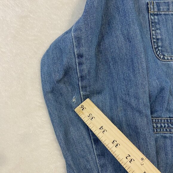 EDDIE BAUER WOMEN'S SIZE MEDIUM BUTTON UP JEAN DENIM JACKET - Picture 2 of 11